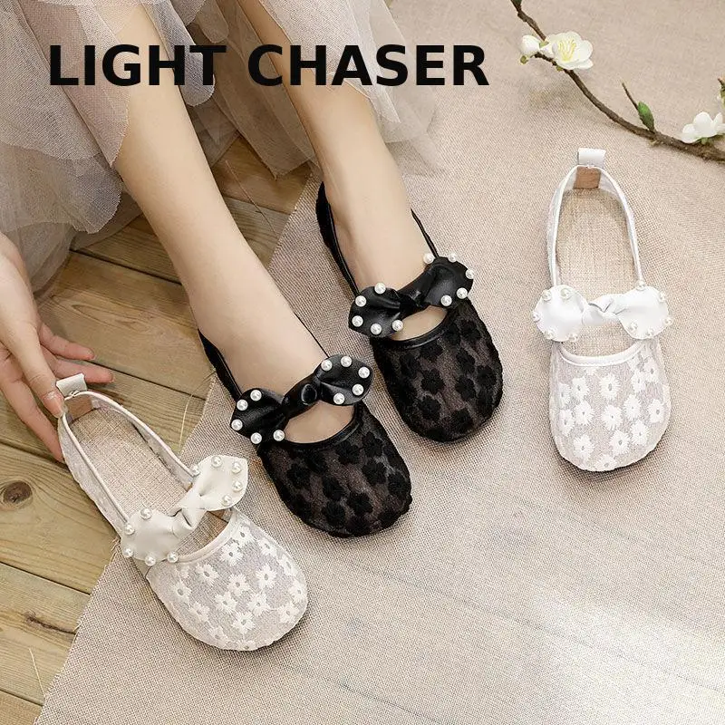 Summer Women's Shoes Women Pumps Pointed Toe Shallow Flat Shoes Breathable Mesh Loafers Soft Bottom Ballet Shoes Single Shoes