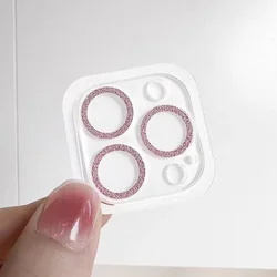 Sparkling Diamond Glitter Camera Lens Protector - iP 14 or 14 Plus (Pink)