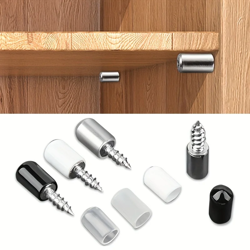 52pcs Self Tapping Screws - Galvanized Finish, Partial Thread, Round Head, for Wood, Phillips Slot, Fastening Accessories