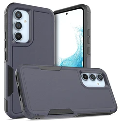 Fashion Armor Hybrid Shockproof Case - Premium Durable Protection Cover for Galaxy A34 5G (Dark Blue)