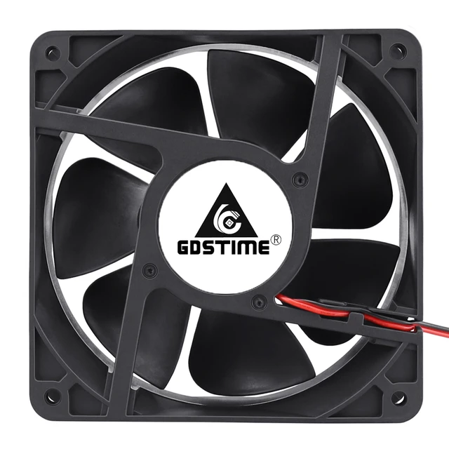 Gdstime 1 & 2 PCS 120MM Axial Fan 120x38mm DC 12V 24V 48V lüfter Dual Ball  Für NETZTEIL Workstation Server Kühler Belüftung Fan - AliExpress