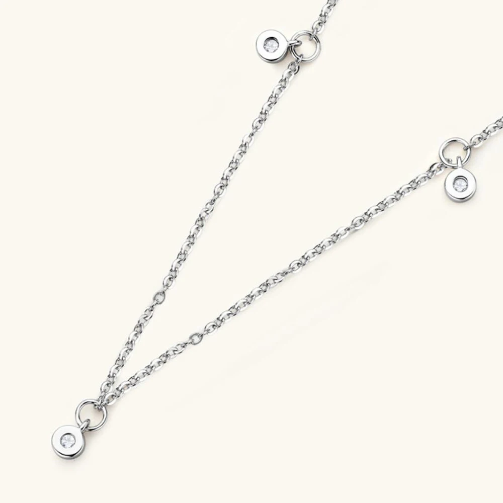 Collana moissanite in argento sterling per donna gioiello elegante_voghion.com