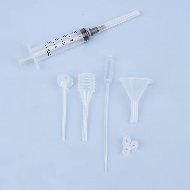 8units/Set Perfume Refill Tools Set Plastic Diffuser Syringe Straw Dropper Funnel Spray Dispensing Cosmetic Tools
