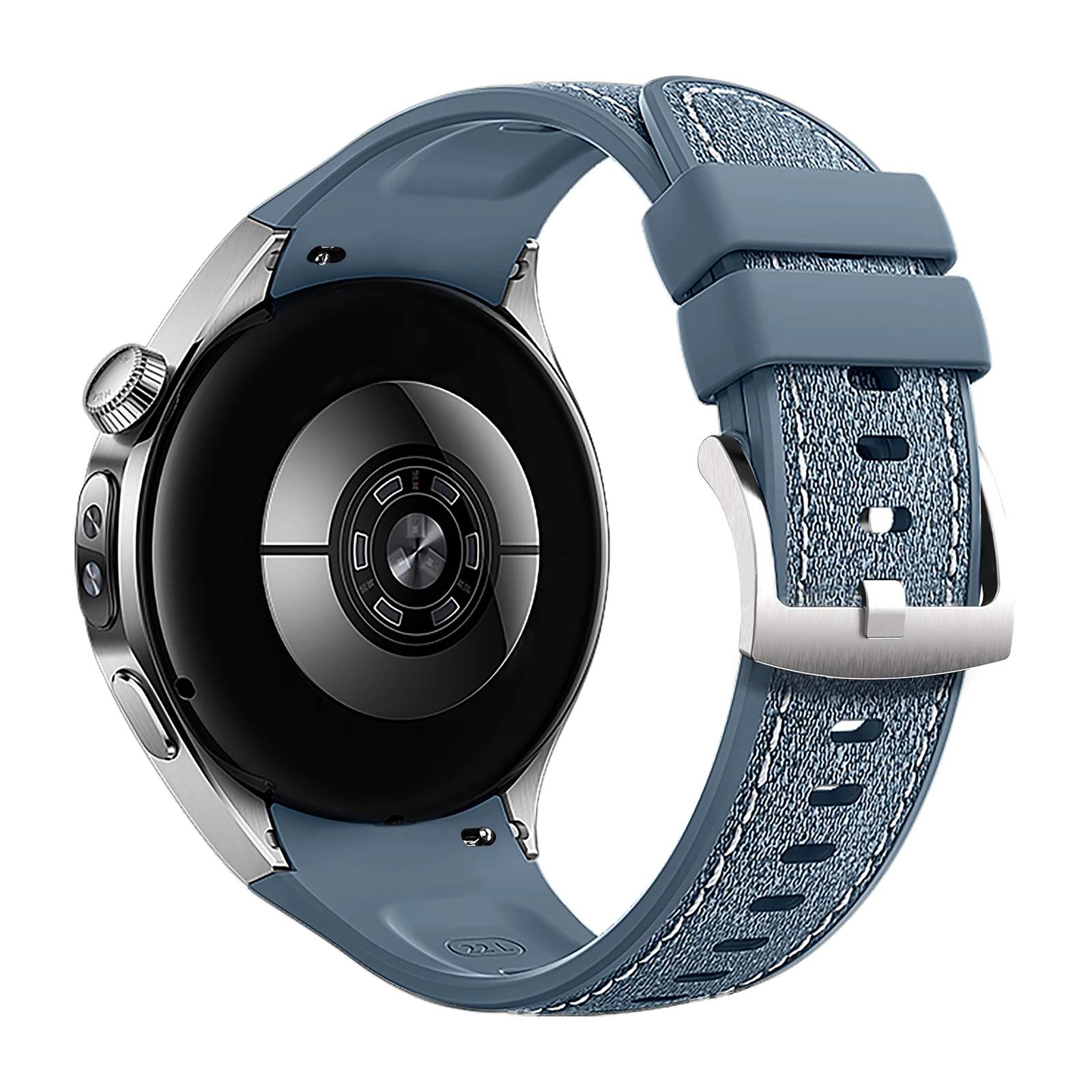 Premium Silicone Strap with Metal Buckle, Adjustable and Stylish Smartwatch Accessory