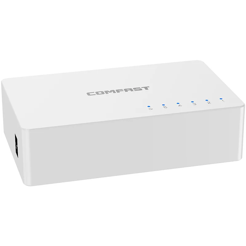 기가비트 이더넷 스위치, IEEE 802.3i u ab x az 표준 전이중 + 반이중 스몰 사이즈 스위치, 5 포트, 10, 100, 1000Mbps