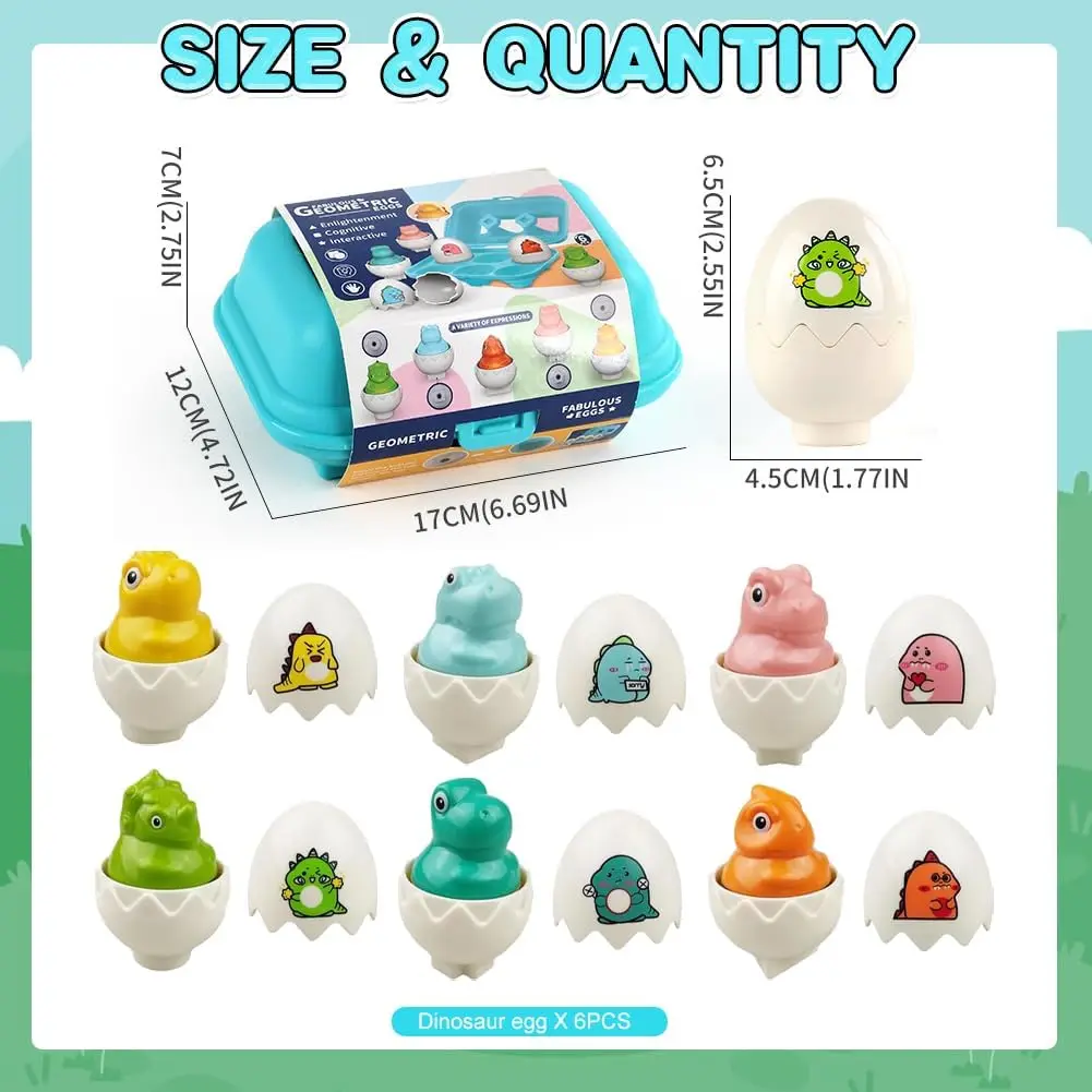 Montessori Matching Sorting Toys With Eggs Storage Box Smart Eggs Games Sorters Toy Educational Learning Game For Children Gifts 6