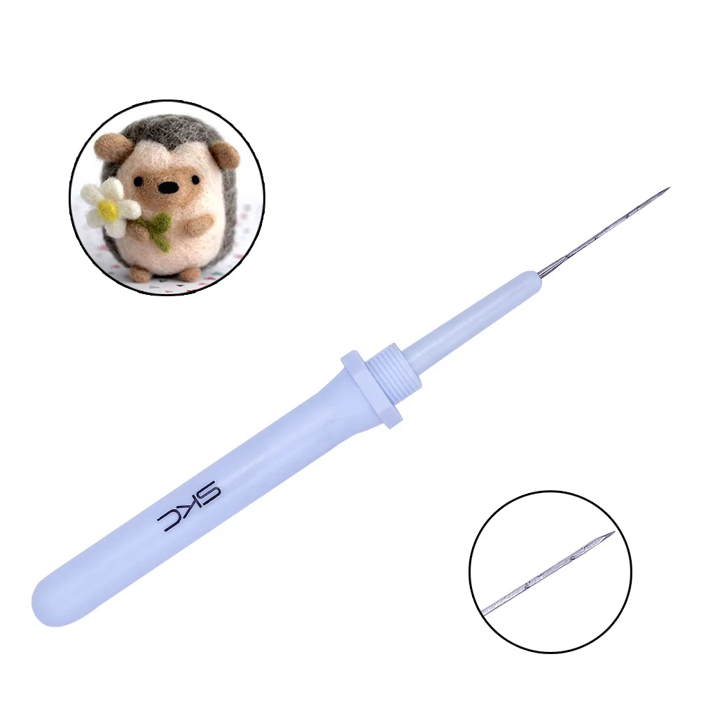 Wool Felt Needles Set With 5 Replaceable Needles Embroidery Craft Sewing Tools Single Felting Pen Set Felting Tools