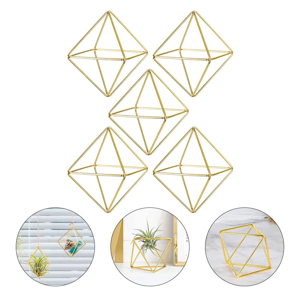 

5pcs Modern Geometric Planter Air Plant Holder Air Fern Display Stand for Room
