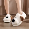 Winter Unisex Cartoon Cow Warm Plush Slippers Couple's lightweight  Non-slip House Slides Men And Women Toe Wrap Home Cotton Sho 2