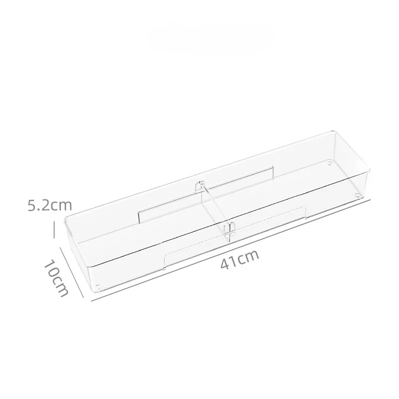 Divided Storage Rack, Kitchen Drawer Organizer, High-Transparency Storage Box, Mobile Divider for Kitchen or Office