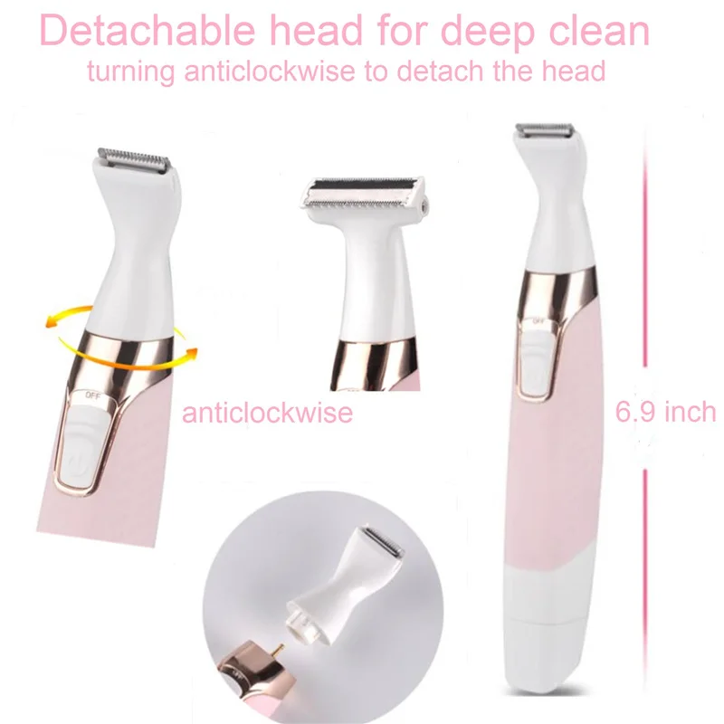 Pubic Hair Trimmer for Women Intimate Shaver For Lady Electric Body Hair Remover Bikini Safety Razor Portable Removal For Face