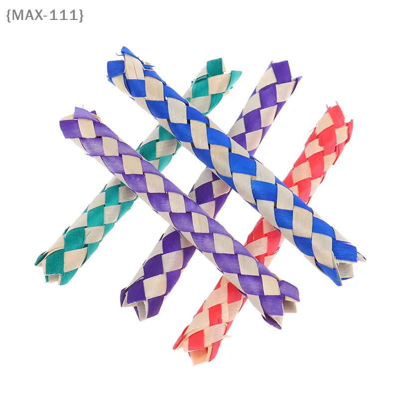 【F2-MAX111】5개입 창의력 DIY 손가락 트랩 클래식 천연 중국산 대나무 손가락 트랩 교체용 팝잇 튜브 장난감