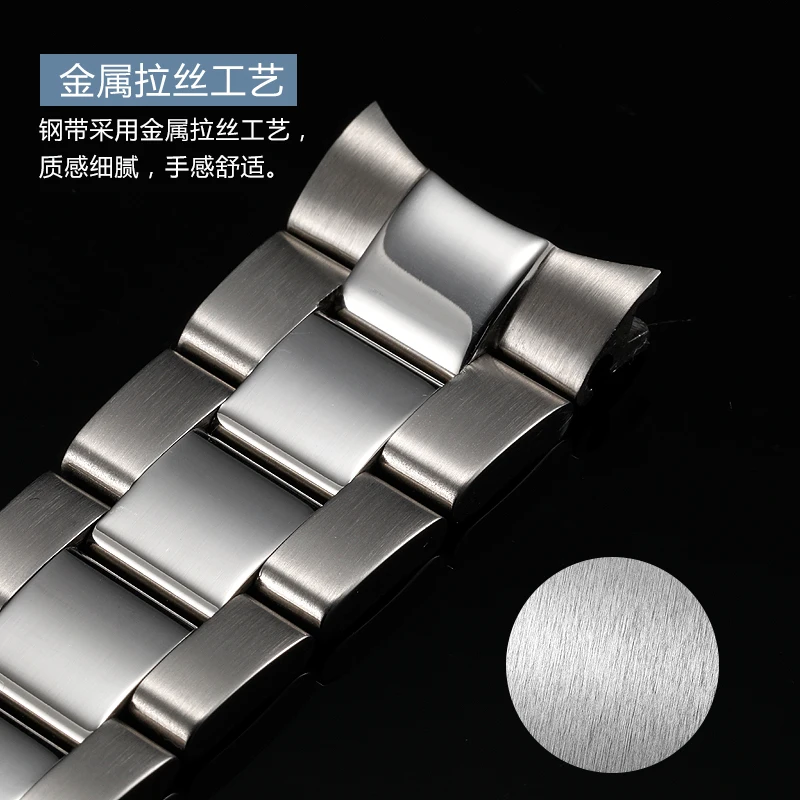 Metal Watchbands For Rolex SUBMARINER DAYTONA Men Folding Clasp Watch Strap Stainless Steel Watch Bracelet 20mm 21mm