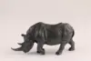 Rare Chinese copper rhino Figure statue collect bronze good stand table decor 2