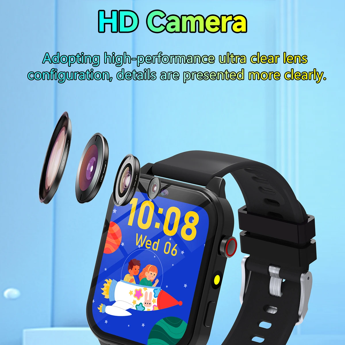 Kids Smartwatch Game Flashlight Alarm Waterproof HD Touch Screen Camera Children Sports Smart Watch For Boys Girls Birthday Gift 4