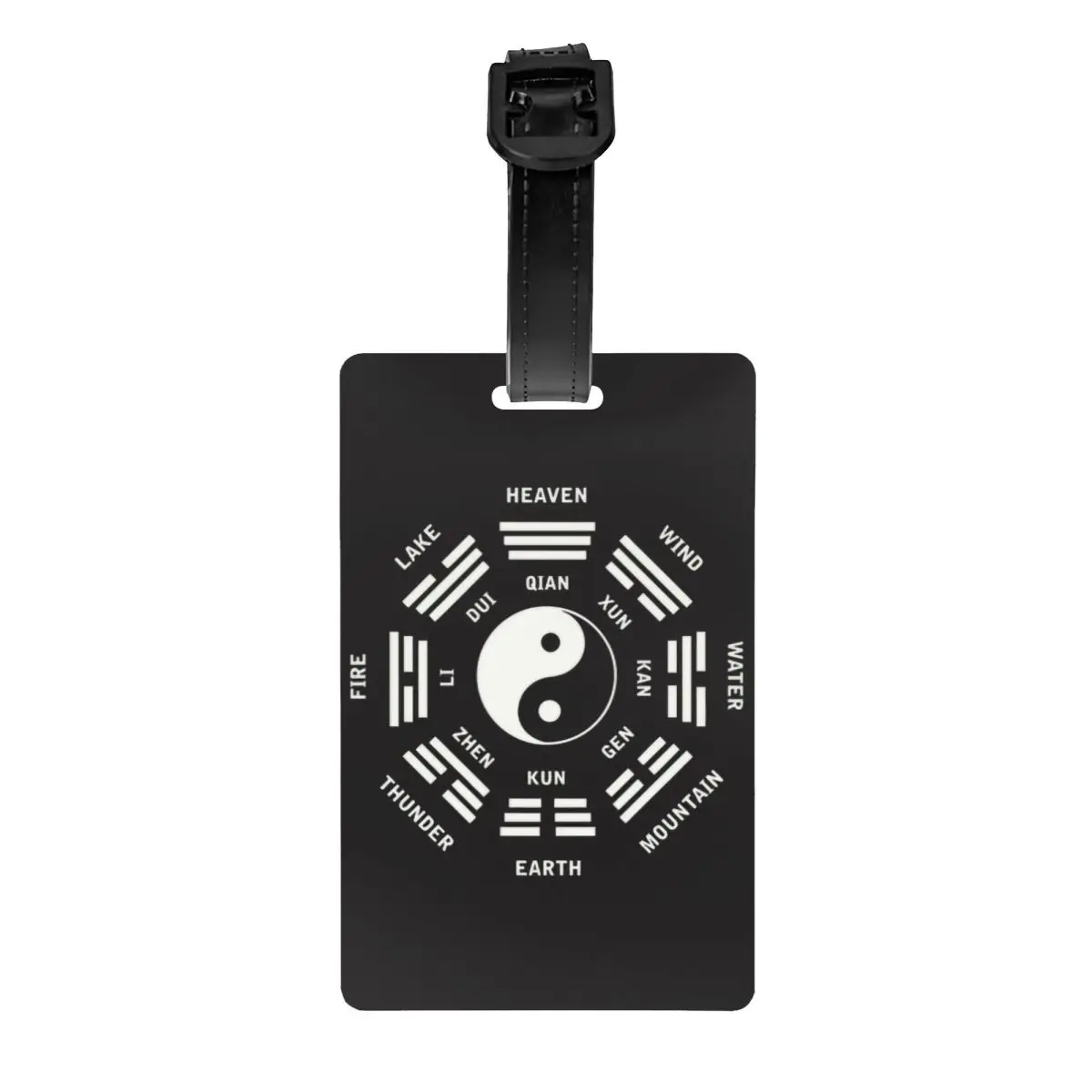 

Tai Chi Yin Yang Symbol Chinese Martial Arts Luggage Tags Custom Kung Fu Fighter Baggage Tags Privacy Cover ID Label