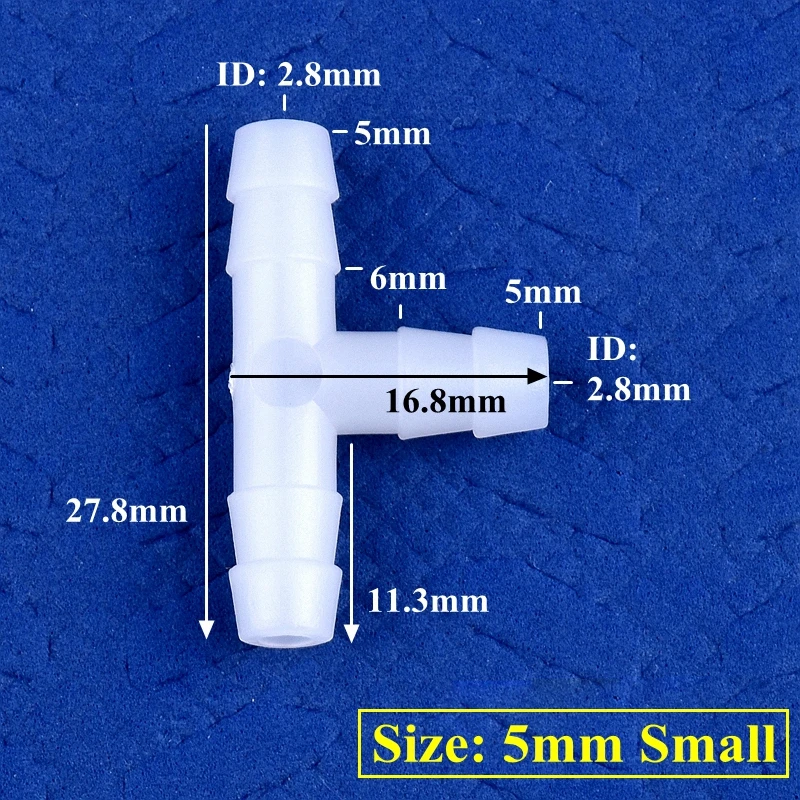Versatile White PE Tee Connector for Aquarium and Garden Irrigation Systems