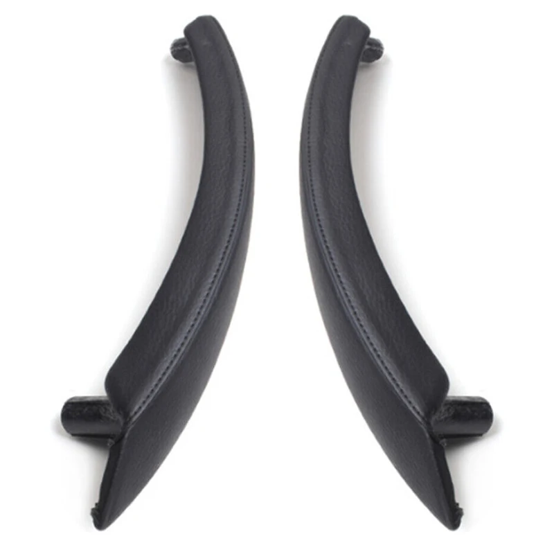

1 Pair Black Car Interior Front Left & Right Door Pull Handle Trim Cover Fit for BMW E70 X5 E71 E72 X6 SAV 2013-2010 2009 2008