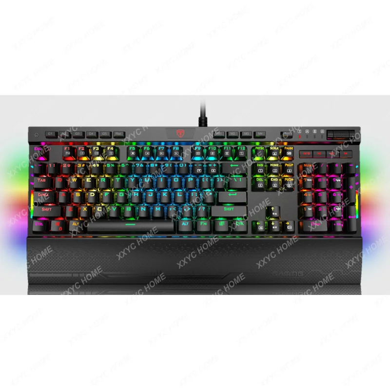 

Real Mechanical Keyboard Custom Macro Programming Bluish Black Black Tea Axis Game Dedicated Desktop Computer Office Typing