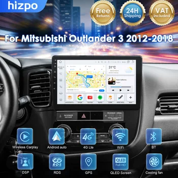 Hizpo Sistema Multimedia para Auto Android de 10.1 Pulgadas y 8 Núcleos para Mitsubishi Outlander 3 2012-2018, Reproductor de Radio GPS con Carplay, Sistema Inteligente Automotriz, Unidad Principal 2 Din 1