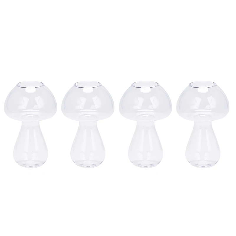 

Прозрачная стеклянная бутылка для вазы 4X для украшения растений и цветов-гриб