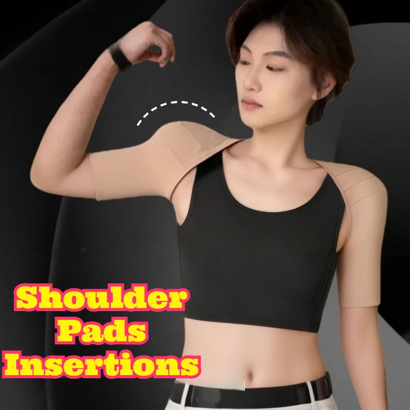 Haut de fitness à manches courtes avec épaulettes amovibles sans couture, épaules larges, amélioration de la silhouette, définition musculaire intégrée