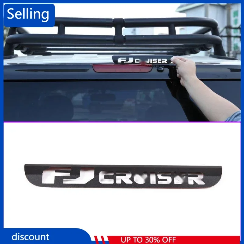 

For Toyota FJ Cruiser 2007-2021 Black Aluminum Alloy High Brake Light Marker Brakelight Lampshade Cover Car Accessories Trim fa