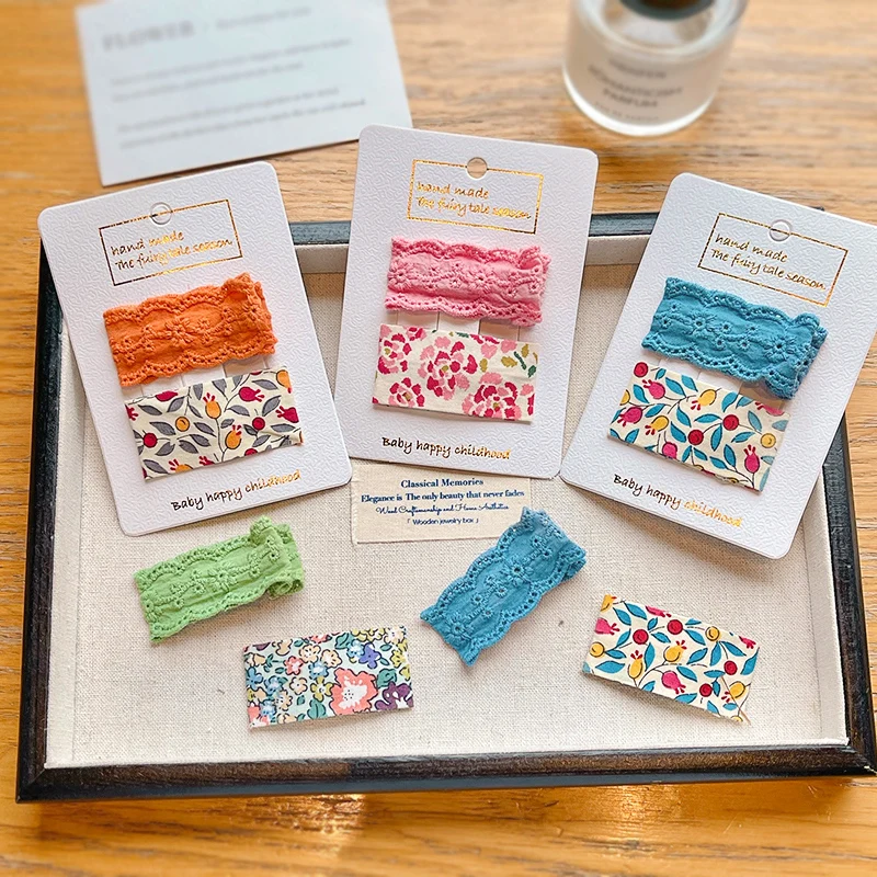 2 Teile/satz Neue Kinder Nette Bunte Blumen Ornament Haar Clips Baby Mädchen Solide Farben Barrettes Haarnadeln Kinder Haar Zubehör