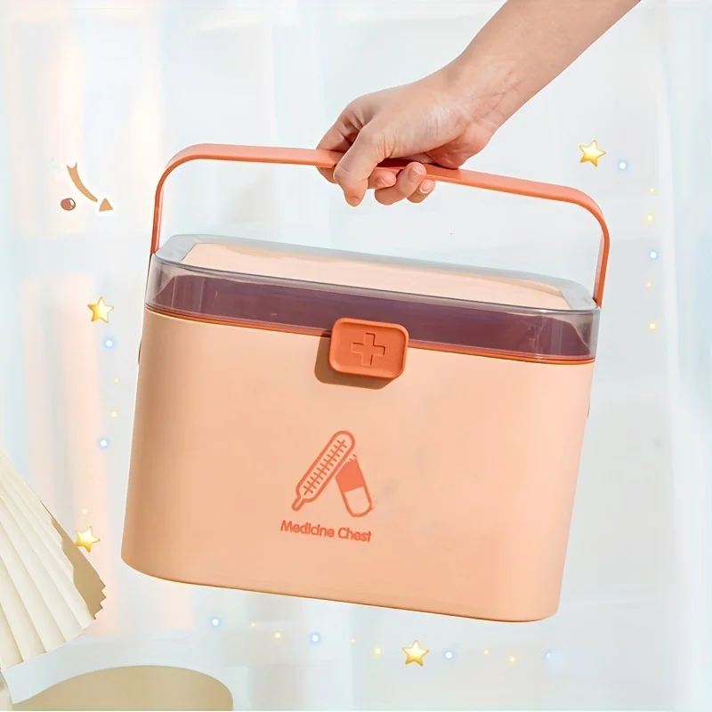 Home multi-layer large capacity portable small medicine box, home medicine storage box, storage and organization box
