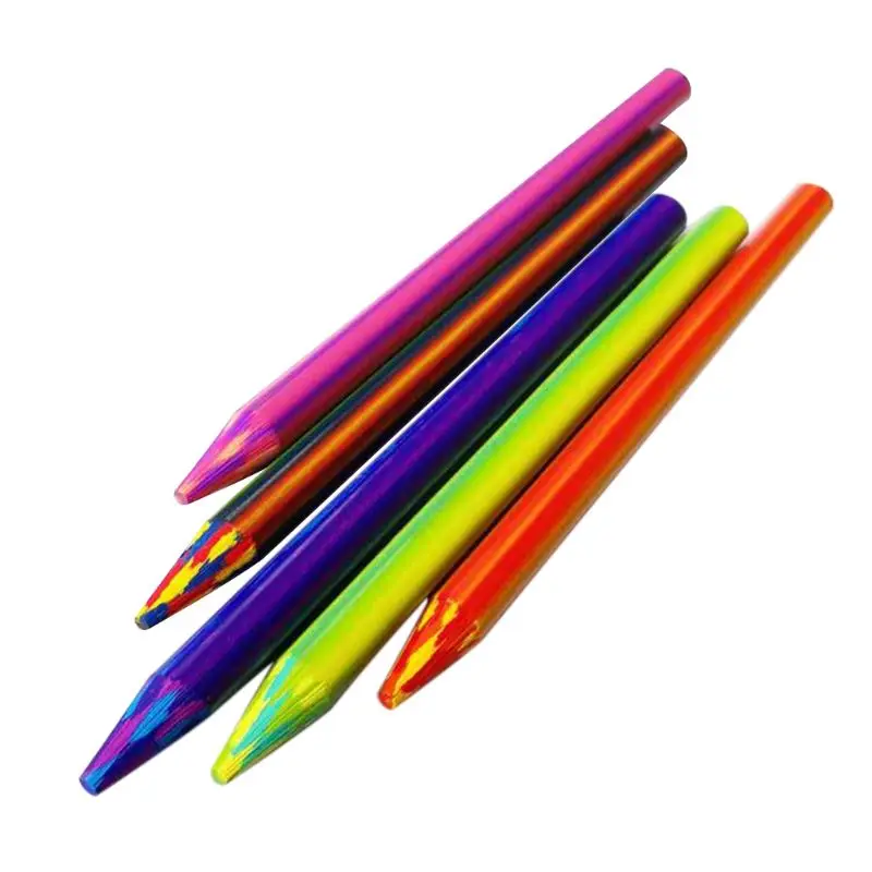 5PCS Rainbow Pencils Leads 5.6mmX90mm Colored Refills for Kids Adults Dropship flashcards studying cards colored index cards dividers 3x5 inches tabbed cards dropship