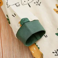 Spring and Autumn Season Boys and Girls Cute Dinosaur Print Comfortable Casual Long Sleeve Cotton Baby Bodysuit 6