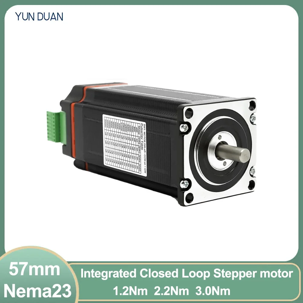 Nema23 24VDC Motor Driver All-in-one Integrated Closed Loop Stepper Motor with Encoder Hybrid Servo Motor for Semiconductor