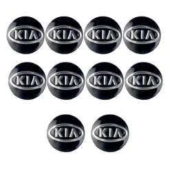 Luxury Metal and Leather Car Logo Keychain Key Rings Key Holder Auto Accessory (10pcs -KIA)