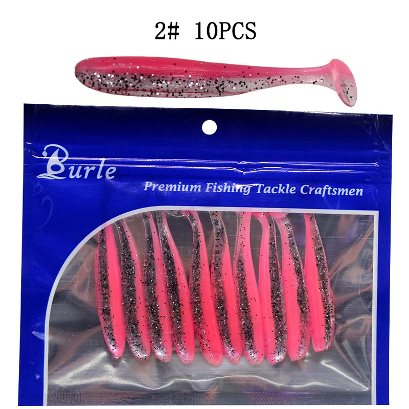 10 teile/los Weiche Köder Silikon Köder 5,5/6,3/7/9/12 cm Waren Für Angeln Meer angeln Pva Swimbait Wobbler Künstliche Tackle – Detail 5