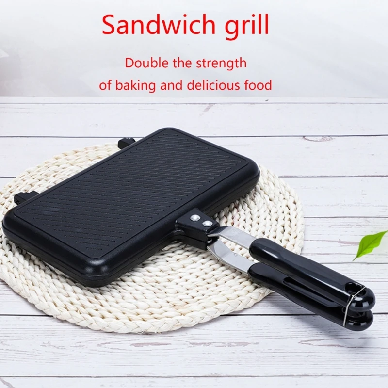 

Double Side Sandwich Baking Pan Baking Pan for Breakfast and Toast Drop Shipping