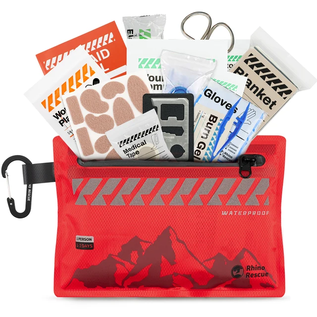 Small First Aid Kit - Ultralight Waterproof Medical Kit for Hiking Backpacking Cycling