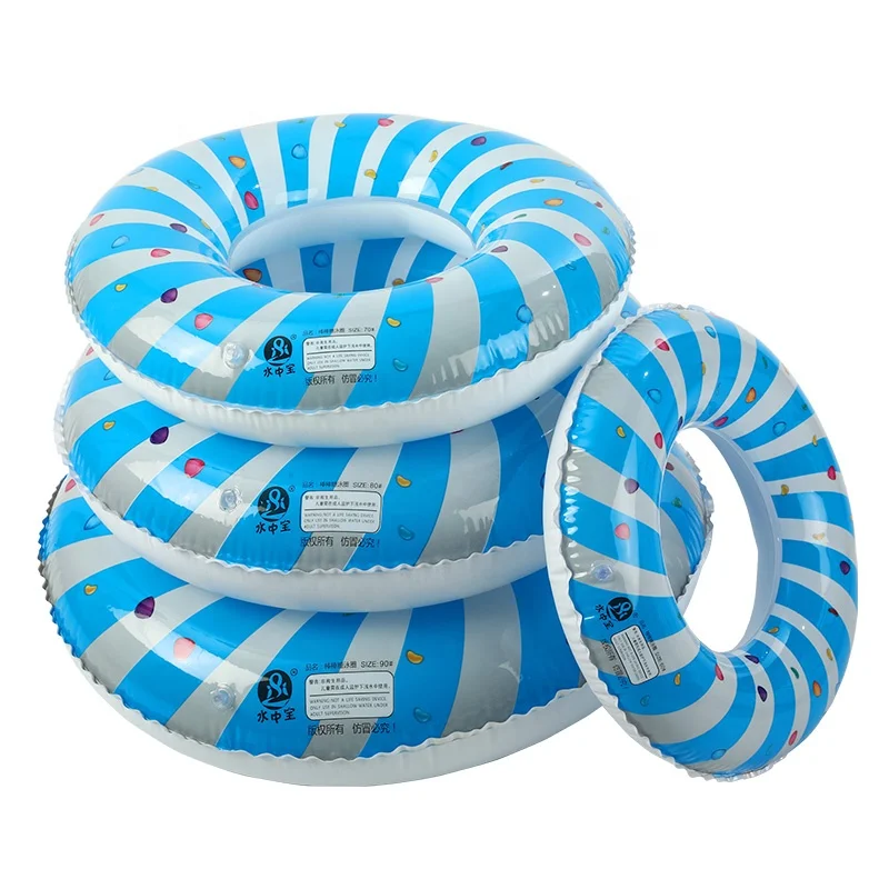 New Design ODM Spinning Stripe Inflatable Swim Ring Float Swimming Ring Pool Float Child Water Toys