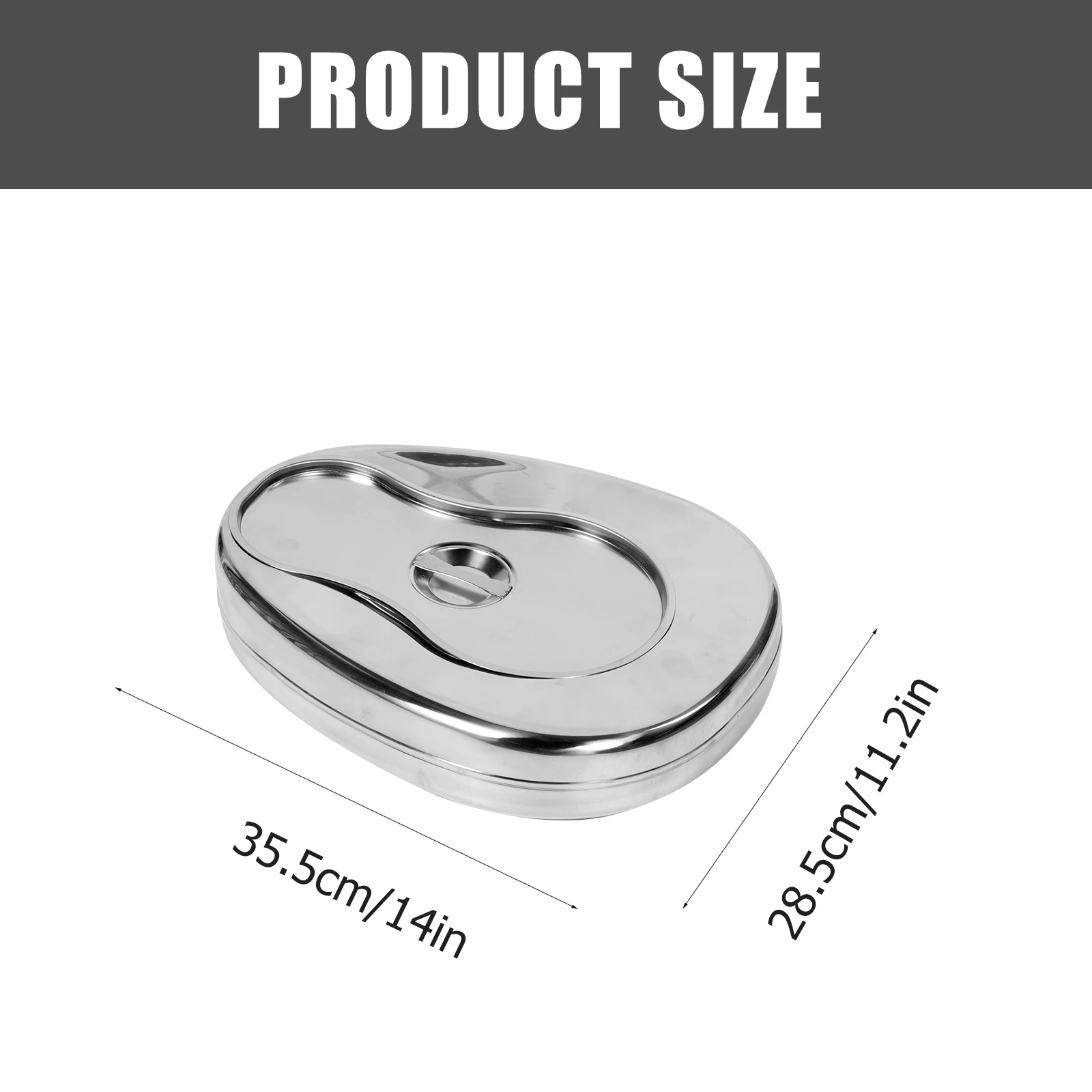 1pc Practical Bedpan Urinal Bedridden Patients Bedpan Pregnant Urinal Lid Stool Pan With Cover Bedridden Toilet Pan With Cover 4