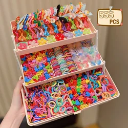 Colorful Butterfly Hairpins: 577 - Piece Sweet Style Hair Accessories Set for Daily and Party Gifts for Girls (GRAY)