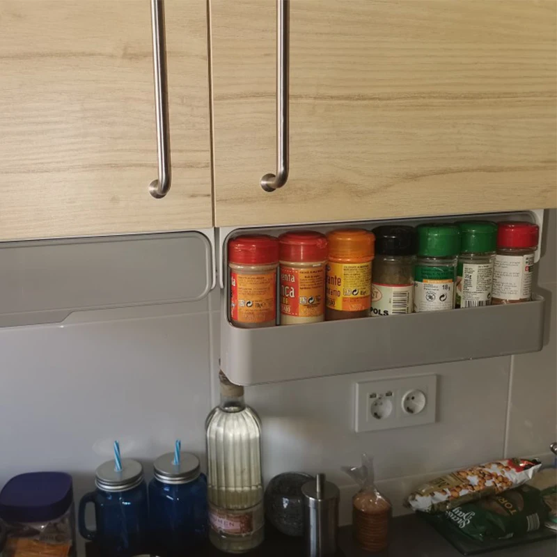 1pc, Pull Out Spice Rack, Kitchen Organization, Pull Out Spice Rack  Organizer For Cabinet, Under Sink Organizer, Sliding Spice Organizer Shelf  For Ki