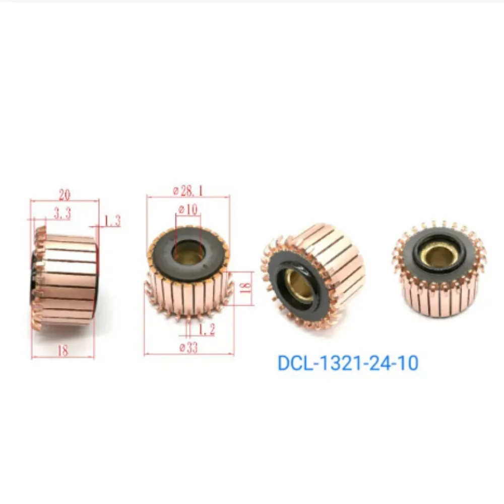 2pcs 10x28.1x20(18)mm 24P Copper Bars Alternator Electric Motor Commutator DCL-1321-24-10 2pcs 17 x 37x 28mm 16p copper bars alternator electric motor commutator chy 3425 16