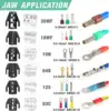 IWISS KIT-0535 Hand Crimping Tools Set 8PCS Quick Replace Jaws Connectors Wire Stripper Pliers Cutter for Non-Insulated Ferrules 4