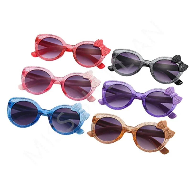 Cat Eye Children Sunglasses Personality Bowknot Kids Cute Baby Eyewear Trend Girls Boy Eyeglasses