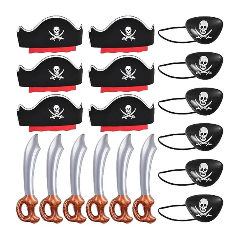 

Набор аксессуаров для пиратского костюма, Женский комплект для косплея, патчи для пиратских глаз, мечи, шляпы для пиратских вечеринок