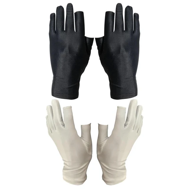 1Pair Fishing Gloves Sun Protection Anti-slip Two Finger Cut Sport