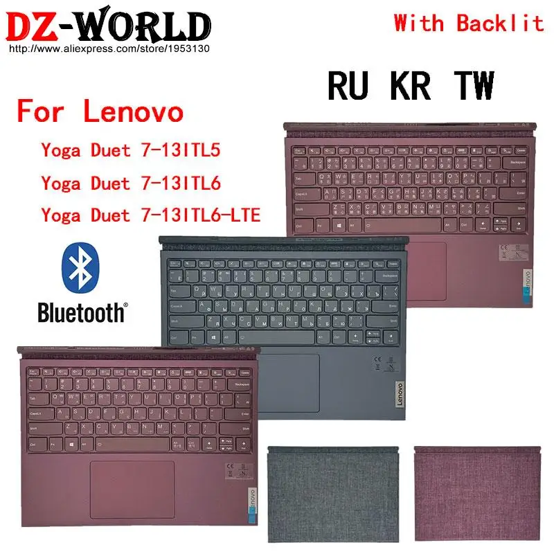 

Duet 7 BT Folio Bluetooth Keyboard Case for Lenovo Yoga Duet 7 -13 13IML05 13ITL6(LTE) RU KR TW 5D20Z51342 5D20Z51364 5D20Z51378