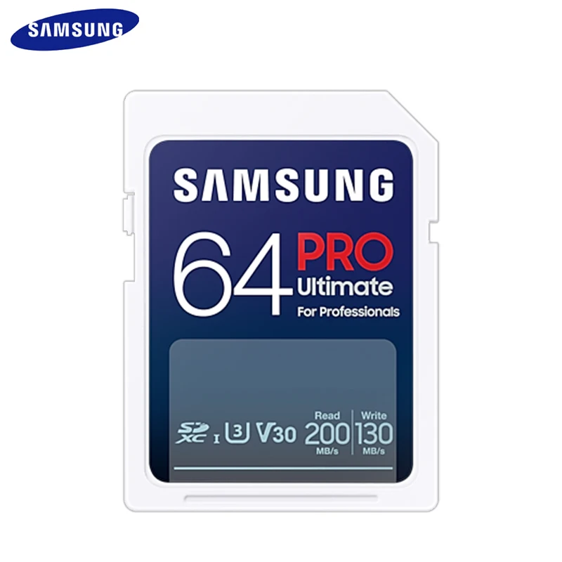 

SAMSUNG PRO Ultimate Memory Card 64GB 128GB U3 200MB/s SD Card 256GB 512GB UHS-I V30 4K SDXC Flash Card For Camera