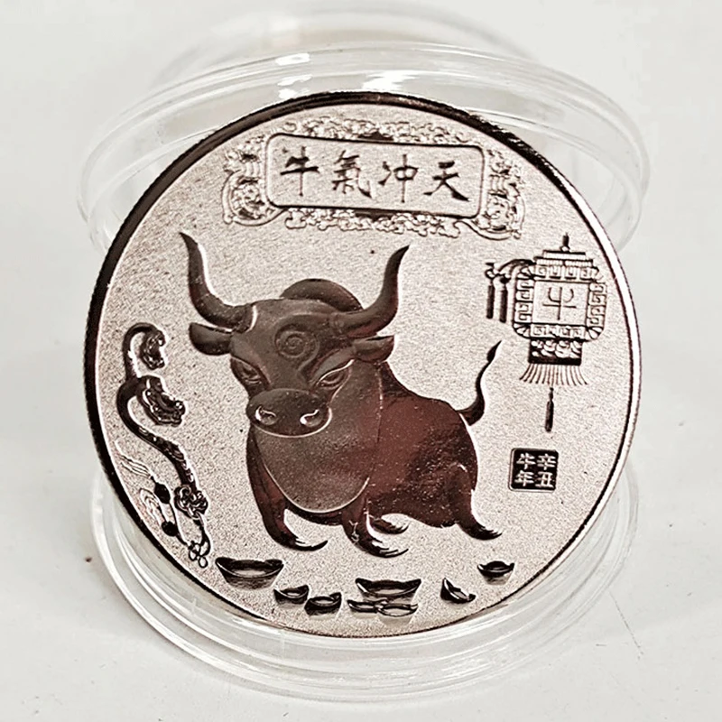 

Chinese of Luck Coin Ox Collectible Coins Commemorative Metal Souvenir Coins