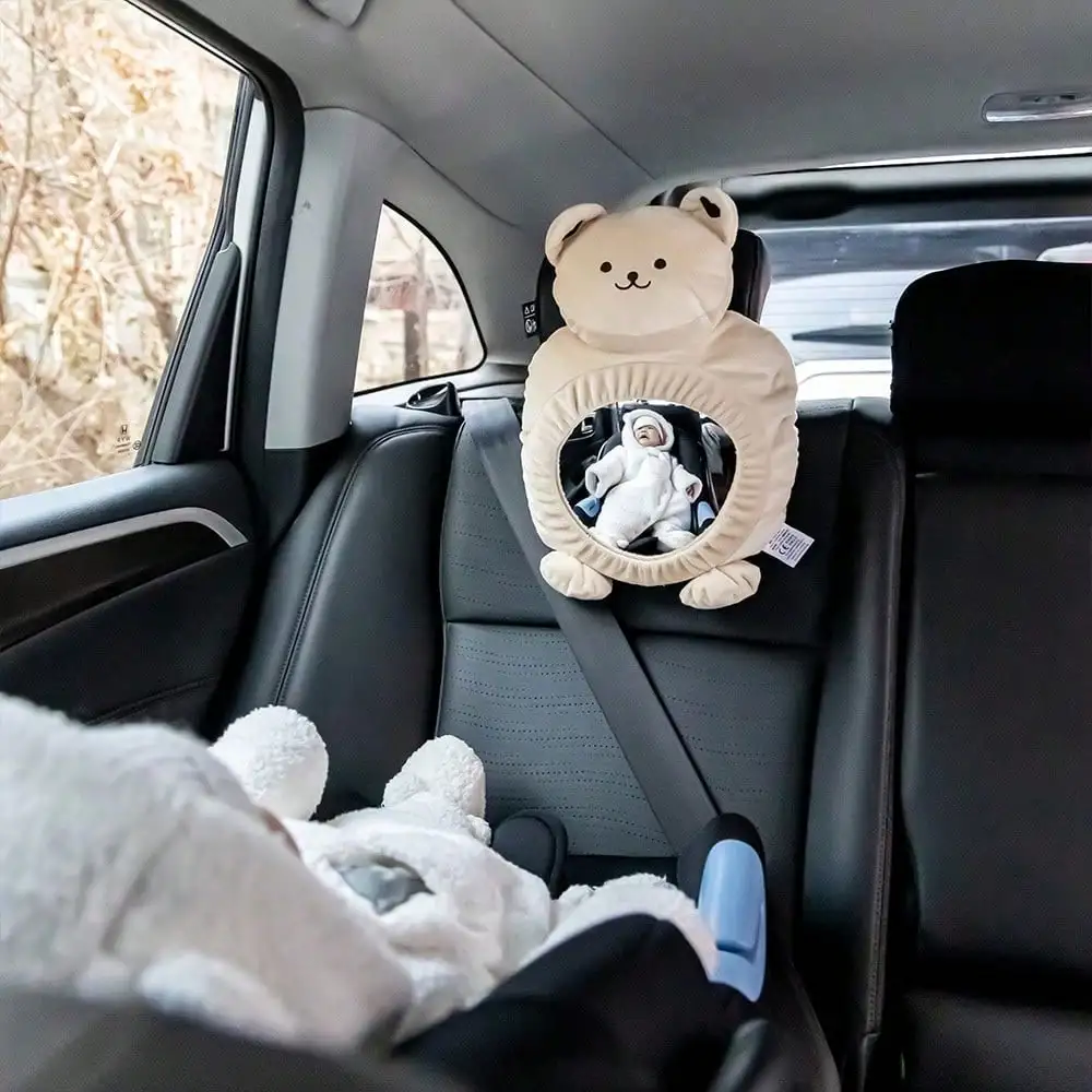 Cartoon Baby Car Rearview Mirror car rearview mirror car baby mirror Multi-Function Toy Infant Soft Tummy Time Easy to Install Infant