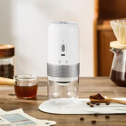 Wireless Electric Coffee Grinder with Ceramic Grinding Core - Portable Coffee Maker Accessory (WHITE)